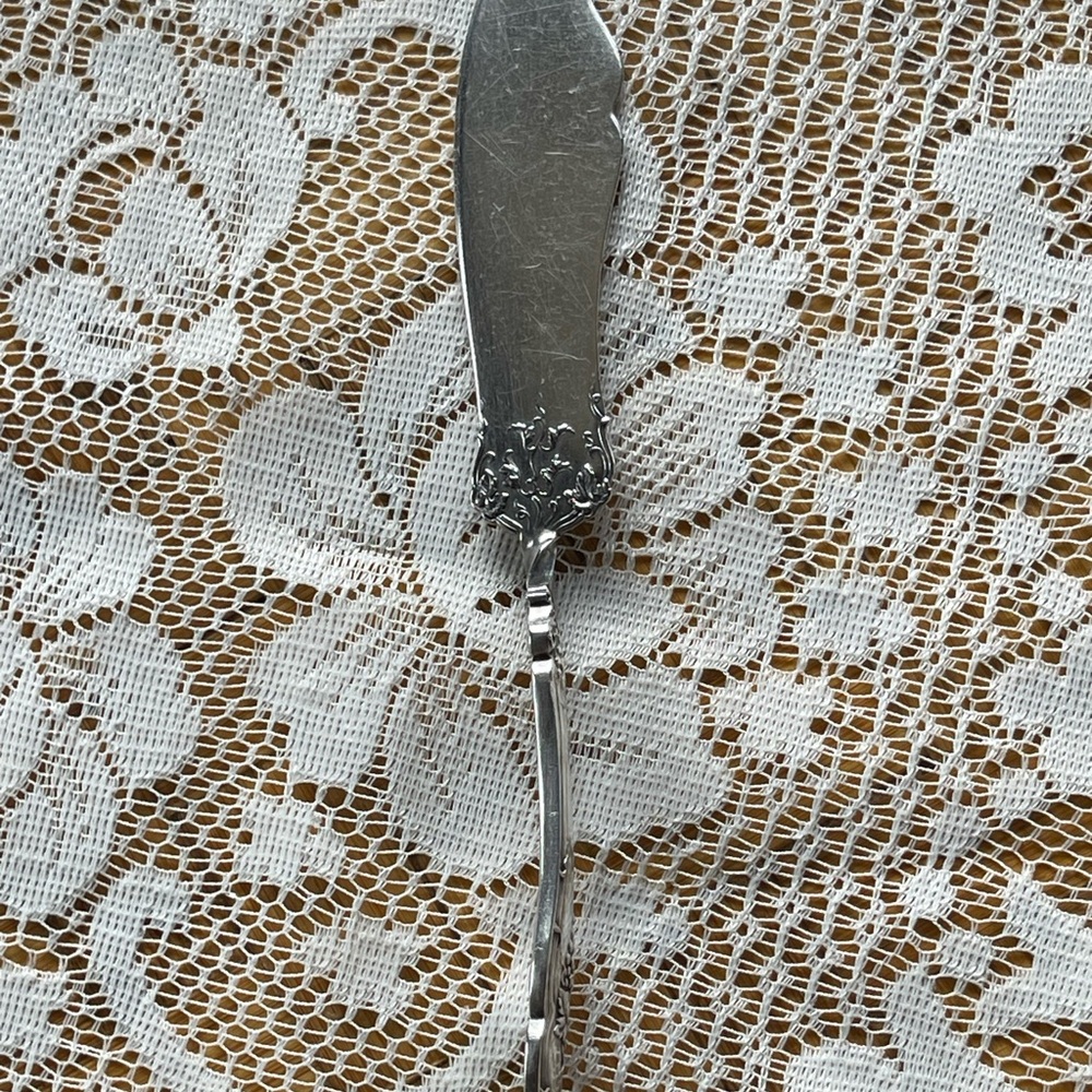 Rogers Brothers vintage silver plated serving spoon & butter knife - Picture 2 of 11